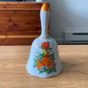 Florida Orange Bird Vintage Walt Disney Productions Ceramic Decorative Bell